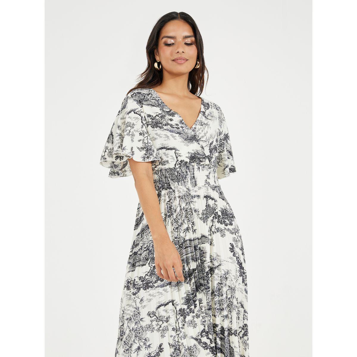 Styli All Over Print Pleated A-Line Midi Dress-women-clothing-dresses-image-5