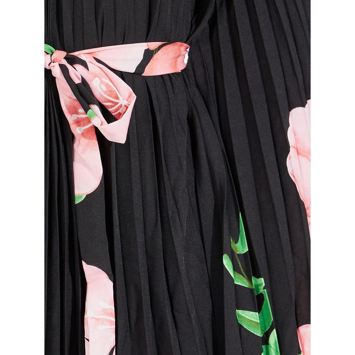 Styli Floral Print Pleated A-Line Midi Dress-women-clothing-dresses-image-3