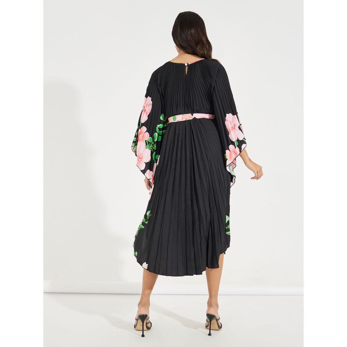 Styli Floral Print Pleated A-Line Midi Dress-women-clothing-dresses-image-6