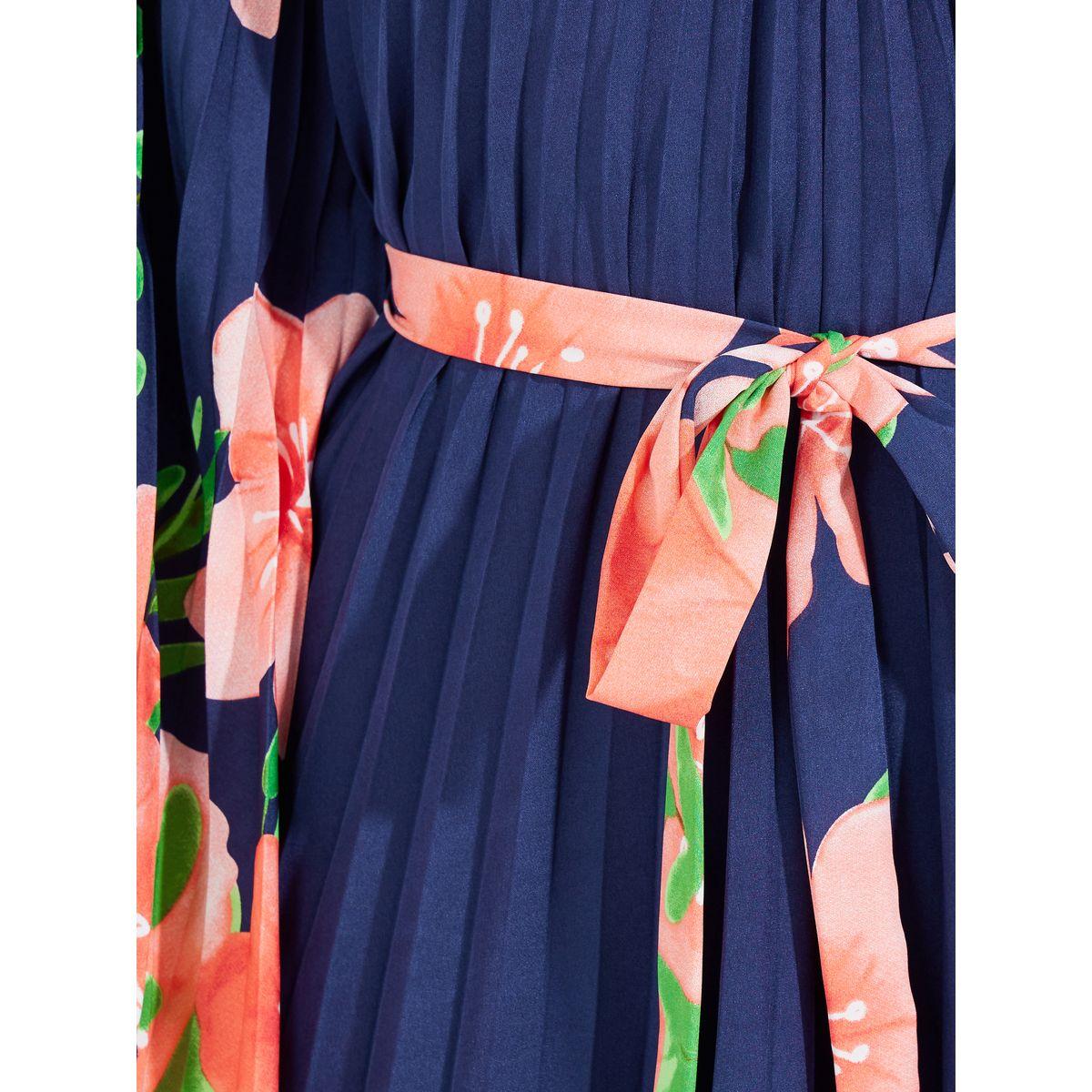 فستان ميدي مطبع بزهور مع كسرات-women-clothing-dresses-image-4