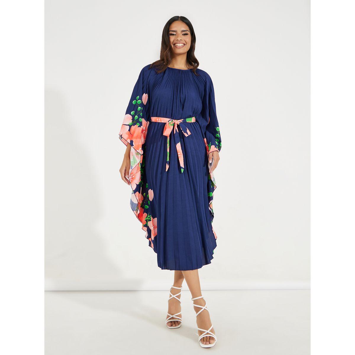 فستان ميدي مطبع بزهور مع كسرات-women-clothing-dresses-image-5