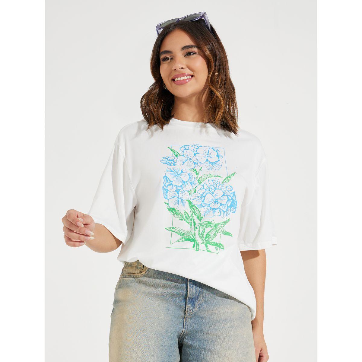 Styli Oversized Floral Graphic Print T-Shirt-women-clothing-tshirts-image-2