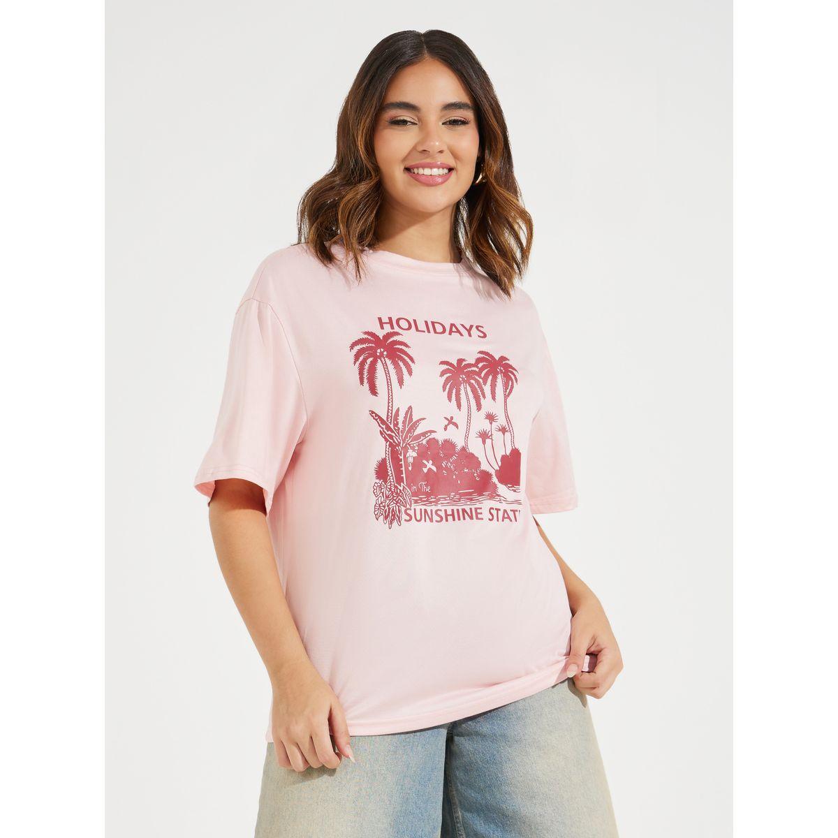 Styli Oversized Graphic Print T-Shirt-women-clothing-tshirts-image-2