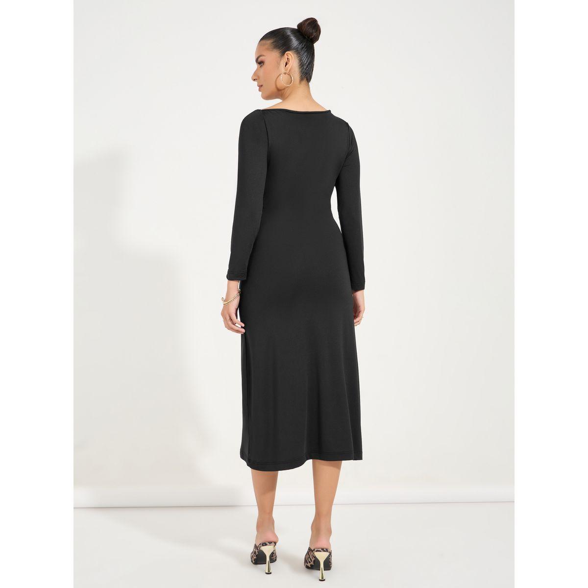 Styli Asymmetric Neck Bodycon Midi Dress-women-clothing-dresses-image-6