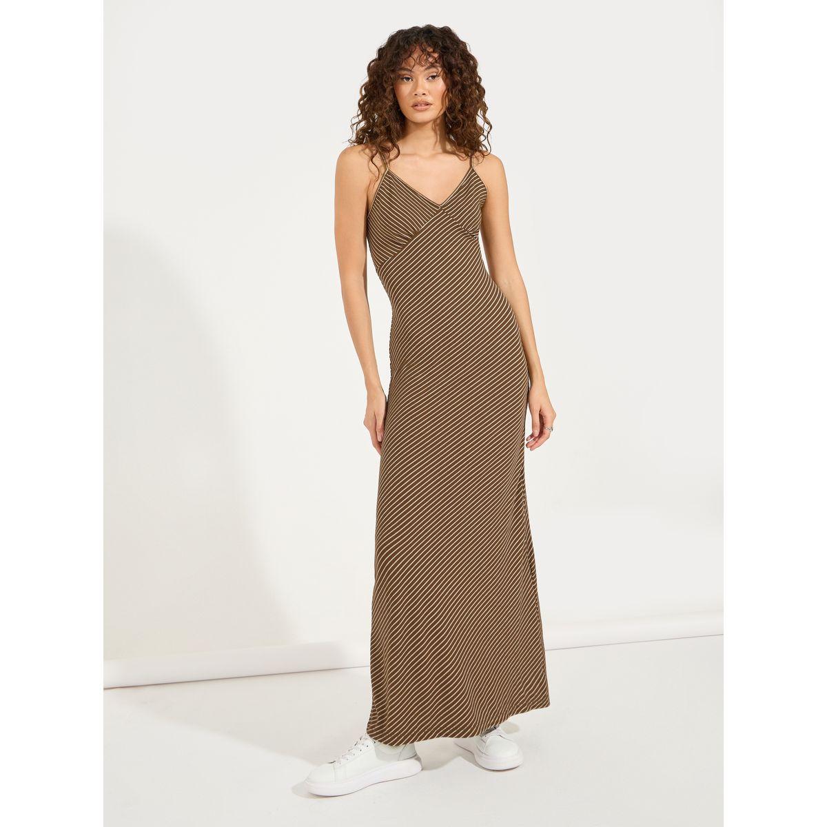 فستان طويل مخطط مع حمالات وظهر مكشوف-women-clothing-dresses-image-4