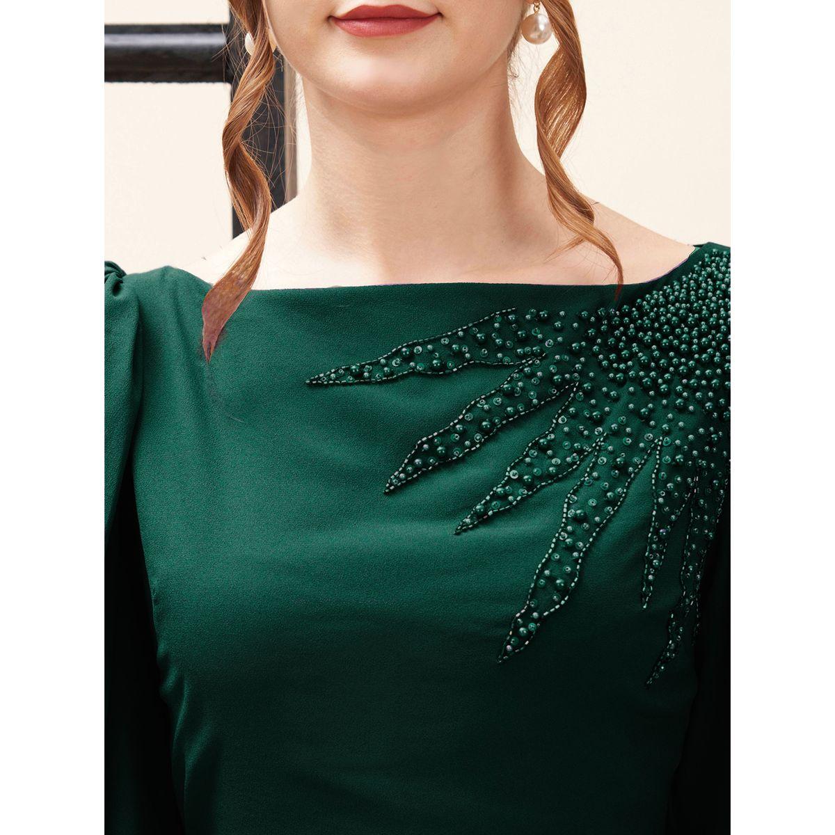 Mish X Styli  Beaded Embellished Boat Neck Draped Maxi Dress-women-clothing-dresses-image-5