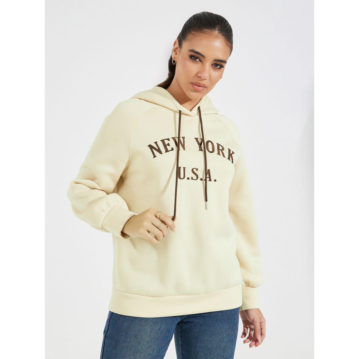 Causey X Styli  Regular Fit New York Print Hoodie-women-clothing-hoodiesandsweatshirts-hoodies-image-1