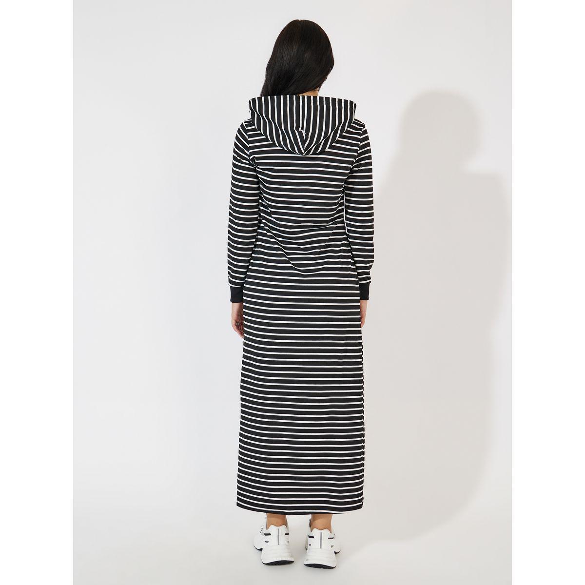 Causey X Styli  Striped Hooded Sweatshirt Maxi Dress-women-clothing-dresses-image-6