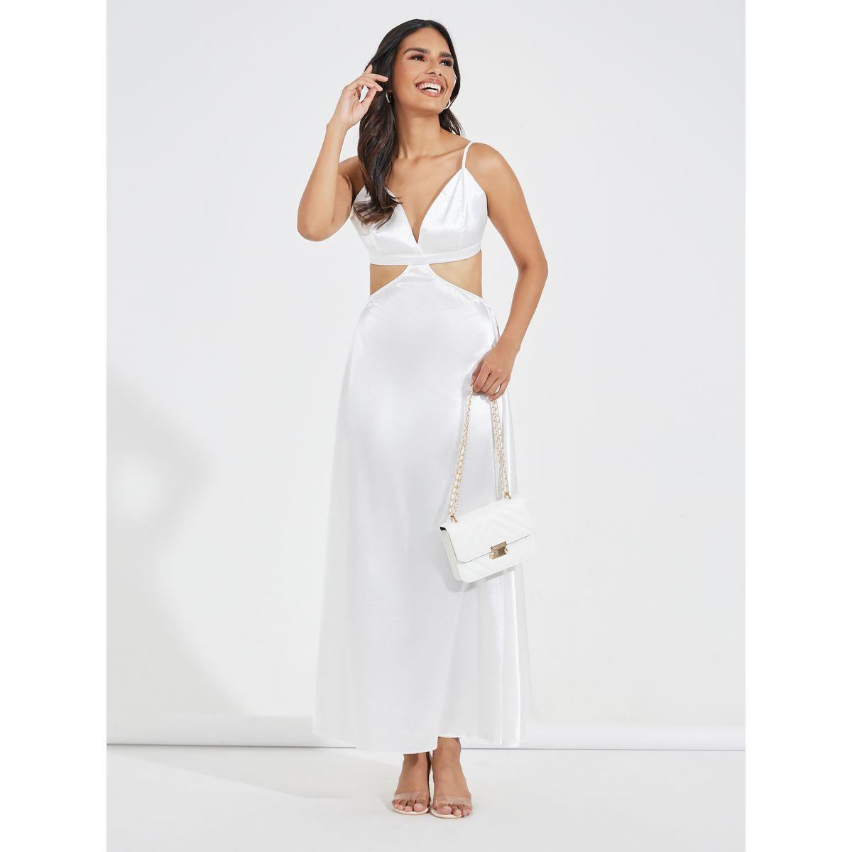 Causey X Styli  Satin Plunge Neck Cut-Out Detail Maxi Dress-women-clothing-dresses-image-4