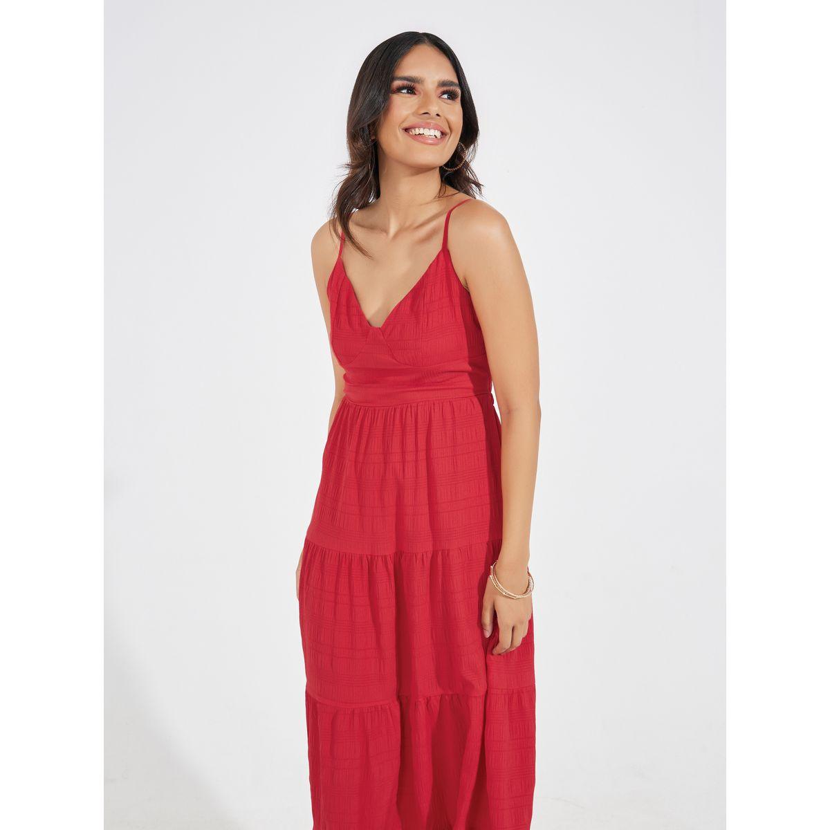 Causey X Styli  Tie-Up Back Strappy Tiered Maxi Dress-women-clothing-dresses-image-5