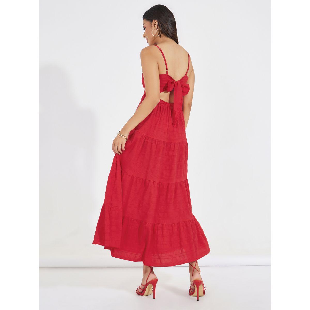 Causey X Styli  Tie-Up Back Strappy Tiered Maxi Dress-women-clothing-dresses-image-7