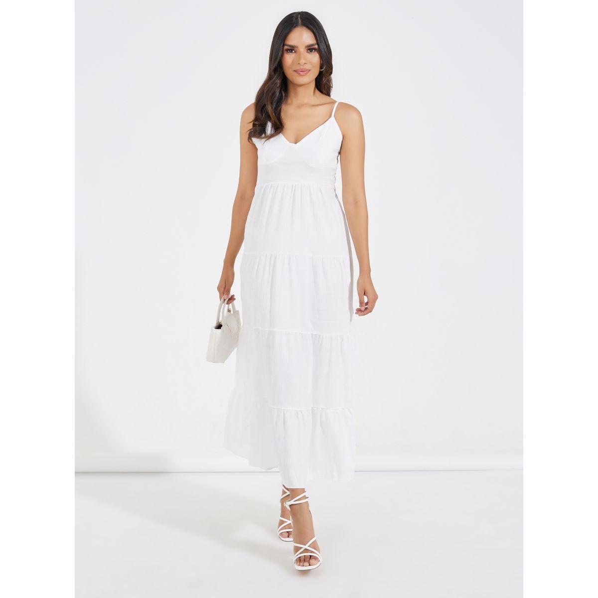Causey X Styli  Tie-Up Back Strappy Tiered Maxi Dress-women-clothing-dresses-image-1
