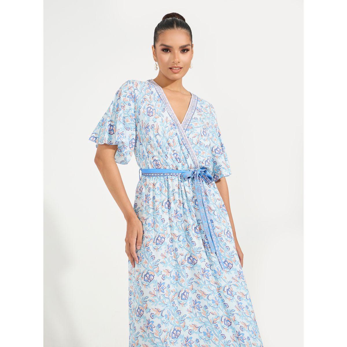 فستان طويل مطبع بزهور مع حافة واسعة كوزي × ستايلي-women-clothing-dresses-image-5