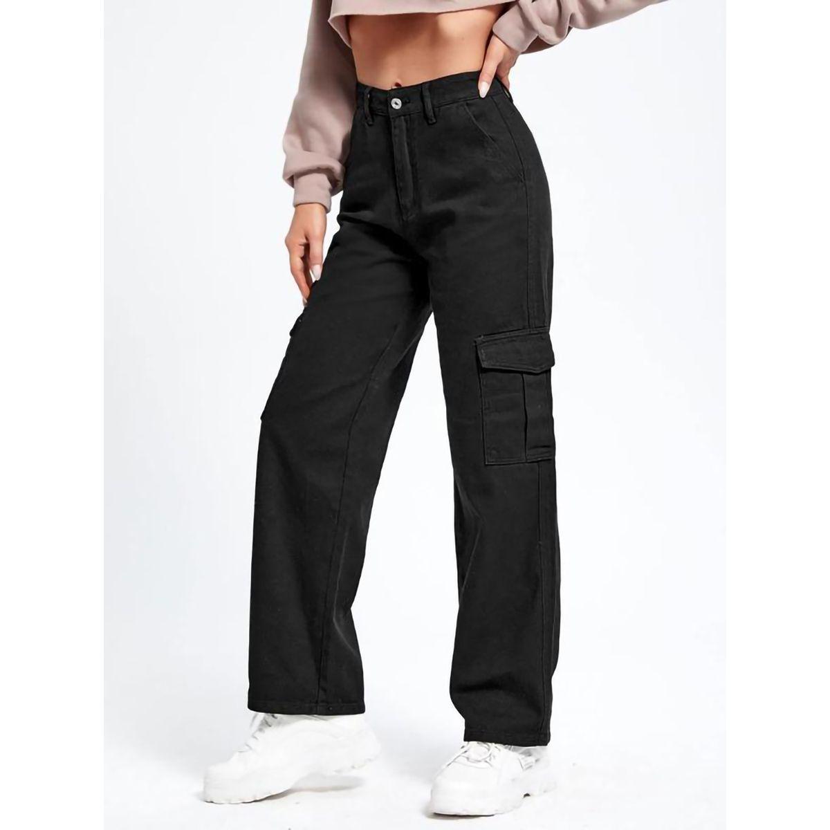 جينز كارجو سادة بقصة مريحة-women-clothing-bottoms-jeans-image-2