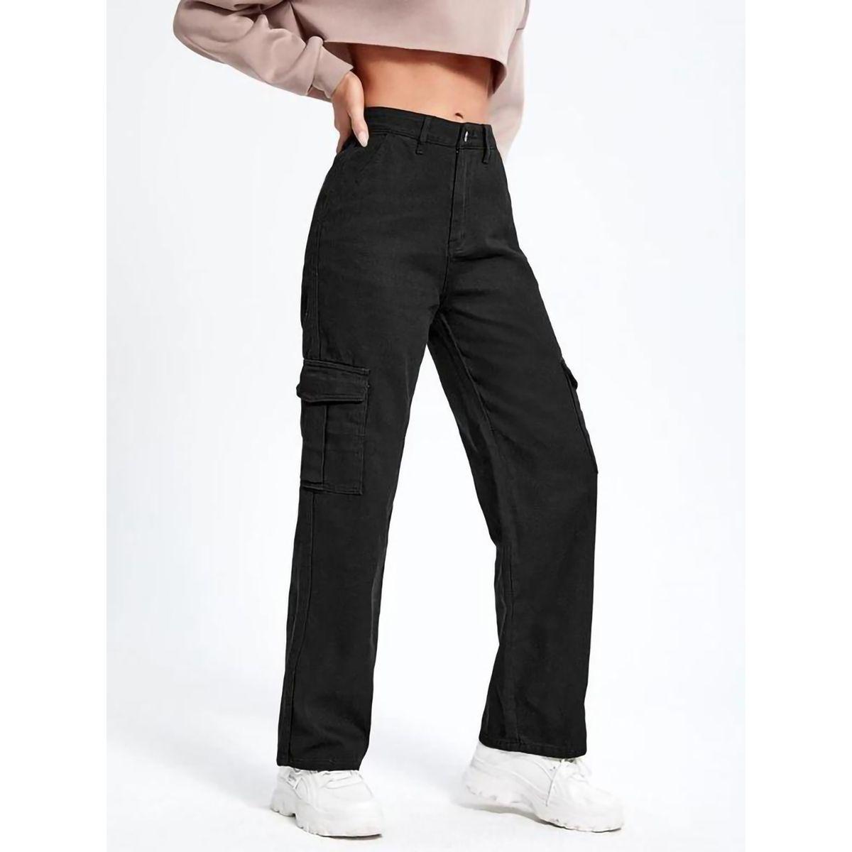 جينز كارجو سادة بقصة مريحة-women-clothing-bottoms-jeans-image-3