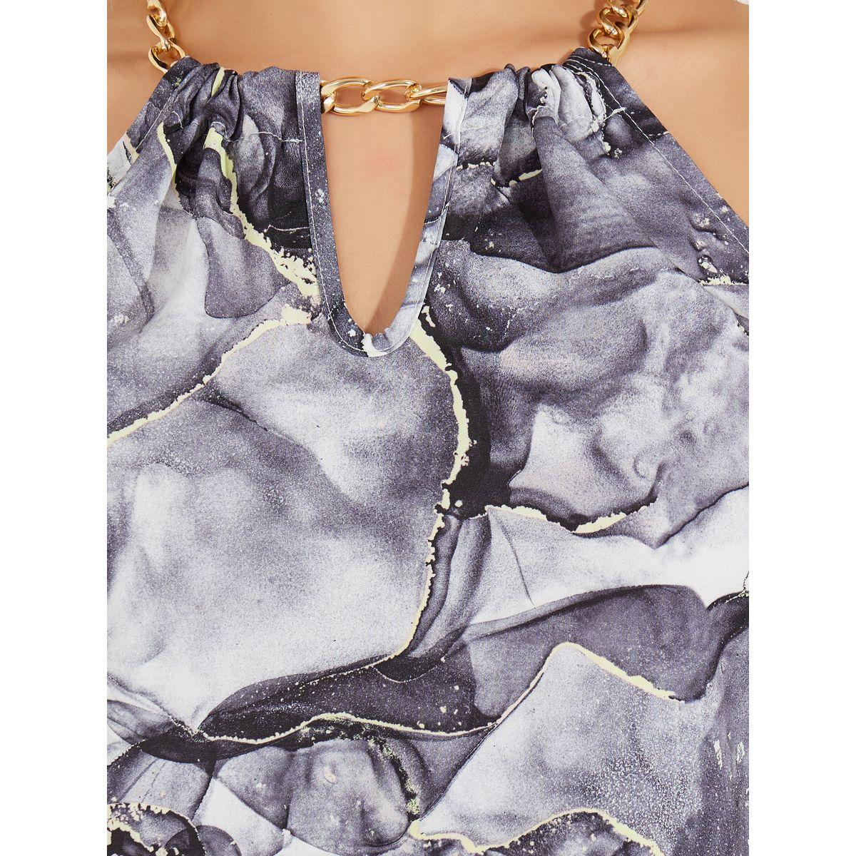 بلوزة كامي بياقة هولتر وطبعة ماربل كوزي × ستايلي-women-clothing-tshirts-image-5