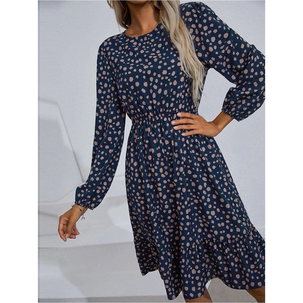 فستان بطول الركبة مع اكمام طويلة كوتي × ستايلي-women-clothing-dresses-image-3