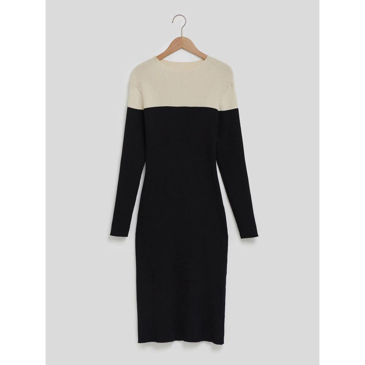 فستان بديكون ميدي مضلع بنمط كتل الالوان كوتي × ستايلي-women-clothing-dresses-image-4