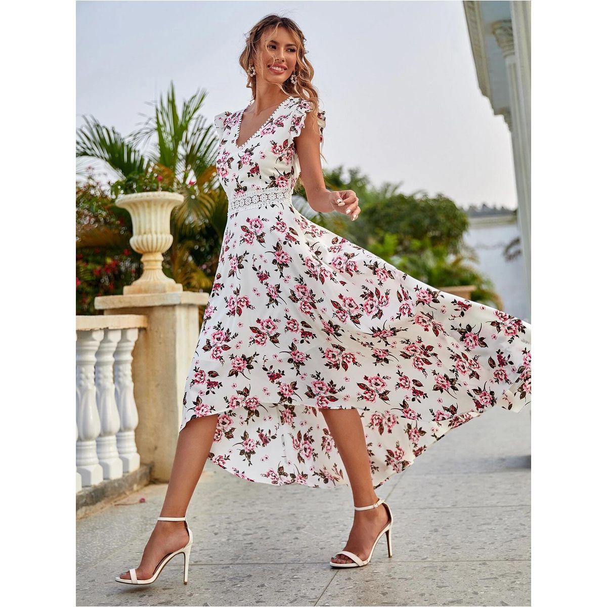 Kotty X Styli  Floral Print High-Low Hem Maxi Dress-women-clothing-dresses-image-1