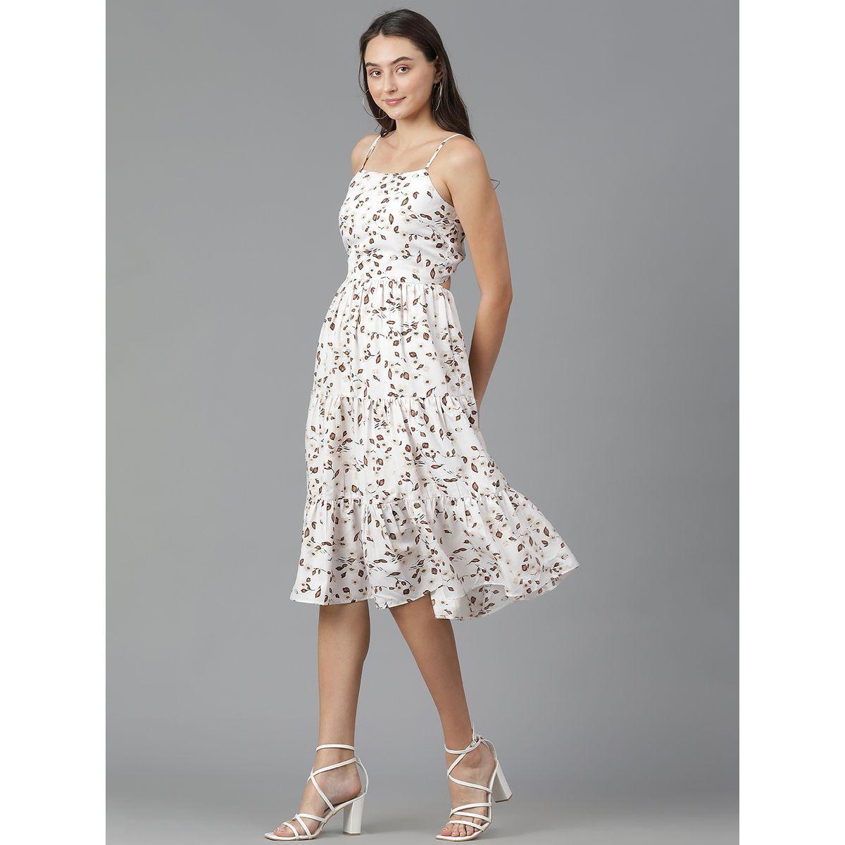 فستان ميدي بحمالات مع كسرات واربطة كوتي × ستايلي-women-clothing-dresses-image-6