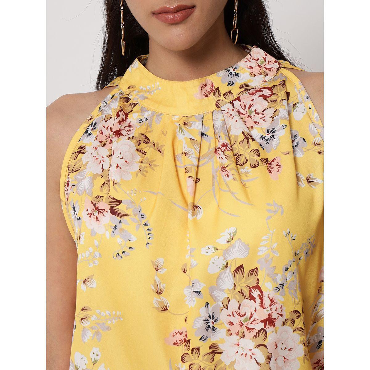 Kotty X Styli  Floral Print Halter Neck Top-women-clothing-shirtsandblouses-blouses-image-3