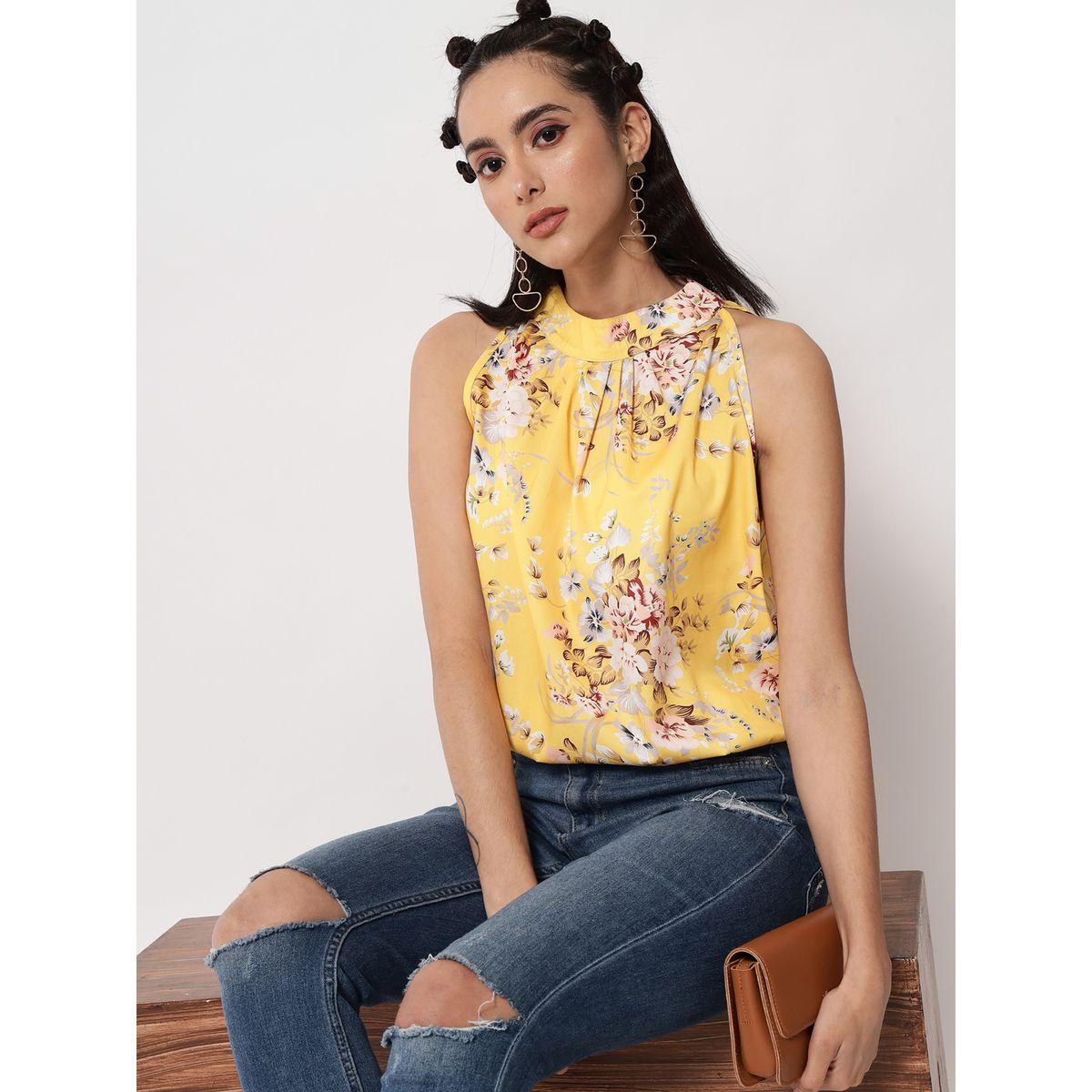 Kotty X Styli  Floral Print Halter Neck Top-women-clothing-shirtsandblouses-blouses-image-4