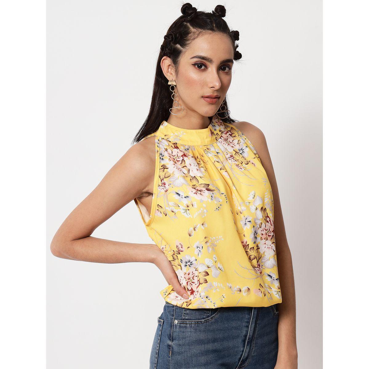 Kotty X Styli  Floral Print Halter Neck Top-women-clothing-shirtsandblouses-blouses-image-6