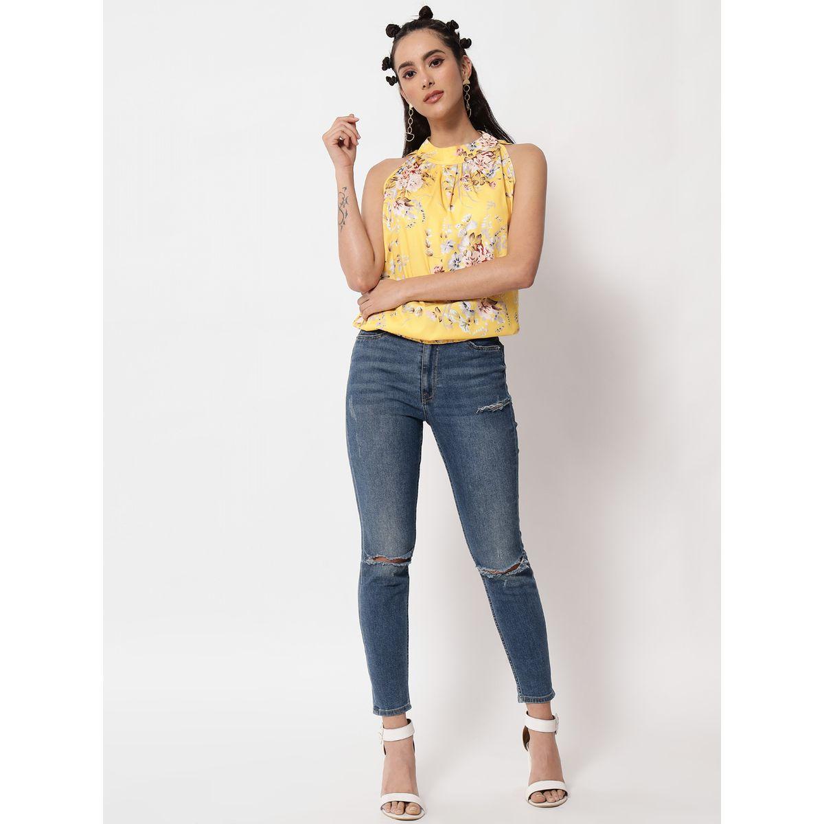 Kotty X Styli  Floral Print Halter Neck Top-women-clothing-shirtsandblouses-blouses-image-7