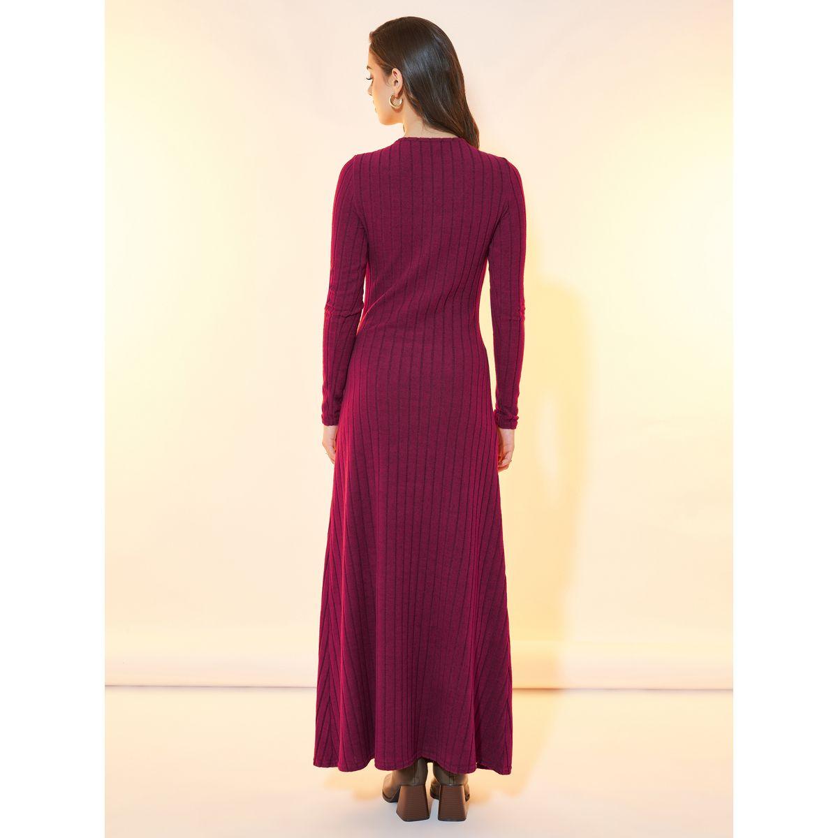 Styli Textured Knit A-Line Maxi Dress-women-clothing-dresses-image-6
