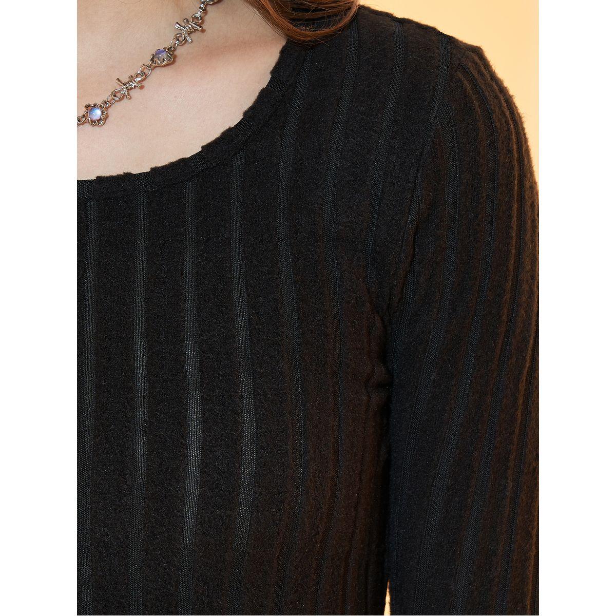 Styli Textured Knit A-Line Maxi Dress-women-clothing-dresses-image-3