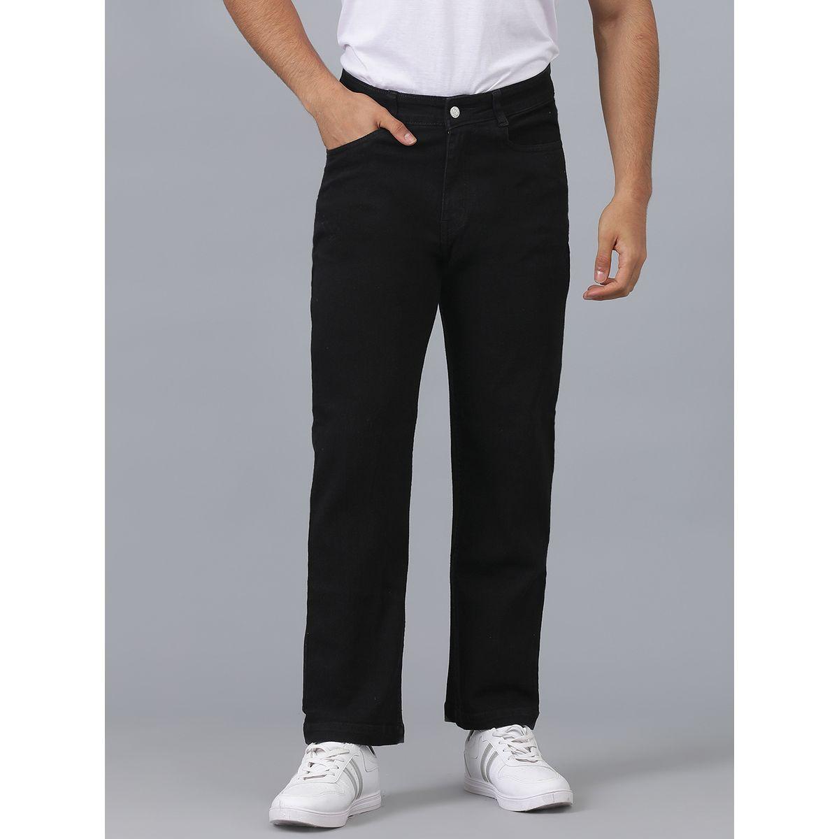 Kotty X Styli  Straight Fit Mid Rise Solid Jeans-men-clothing-bottoms-jeans-image-1
