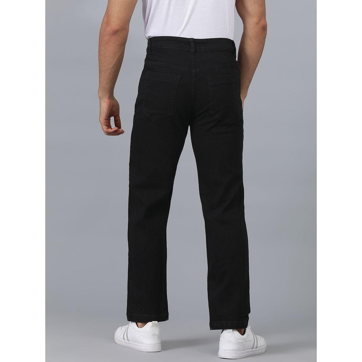 Kotty X Styli  Straight Fit Mid Rise Solid Jeans-men-clothing-bottoms-jeans-image-2