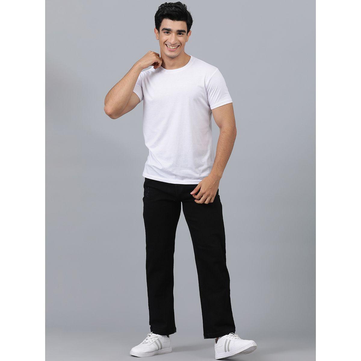 Kotty X Styli  Straight Fit Mid Rise Solid Jeans-men-clothing-bottoms-jeans-image-4