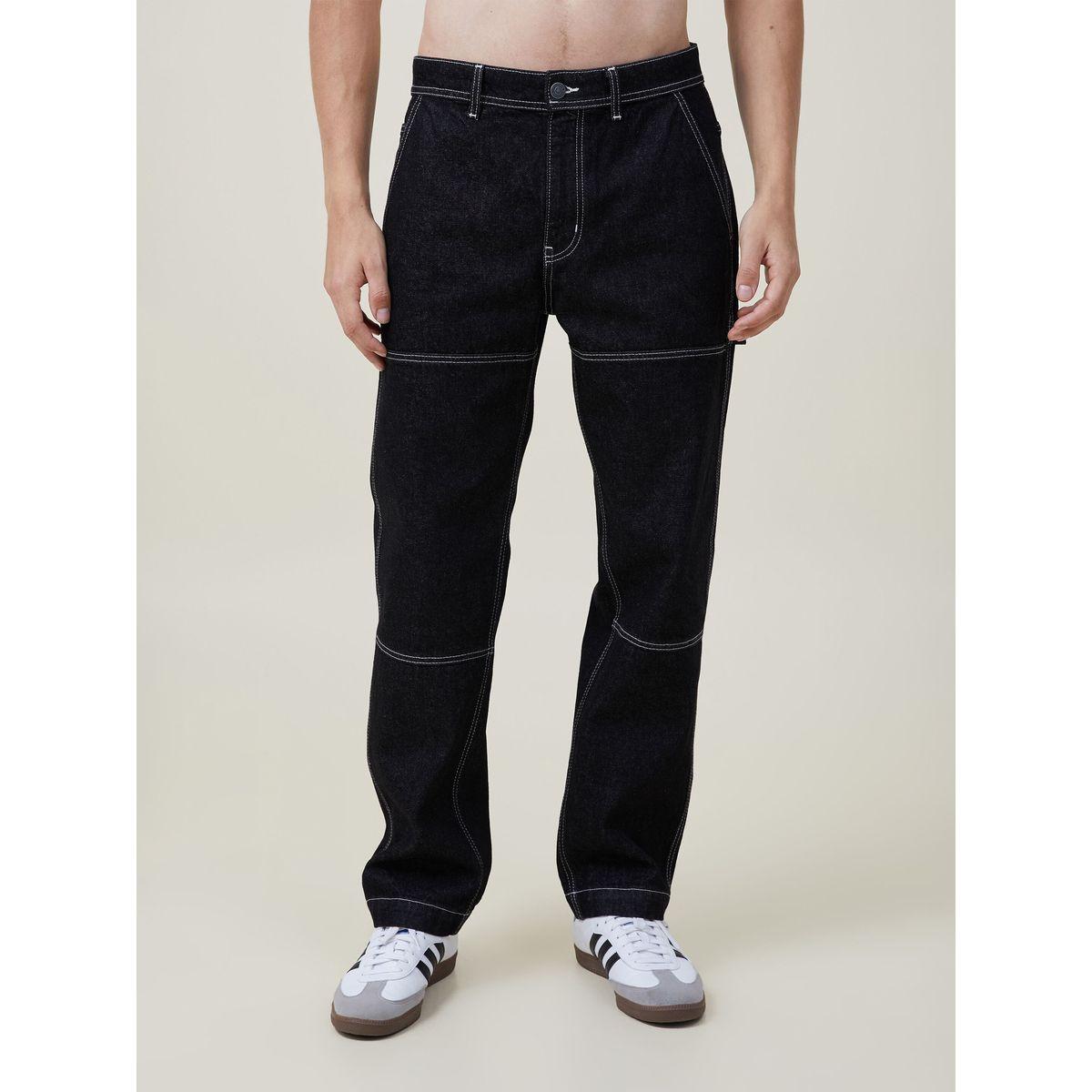 جينز بأرجل مستقيمة وتفاصيل خياطة كوتي × ستايلي-men-clothing-bottoms-jeans-image-1