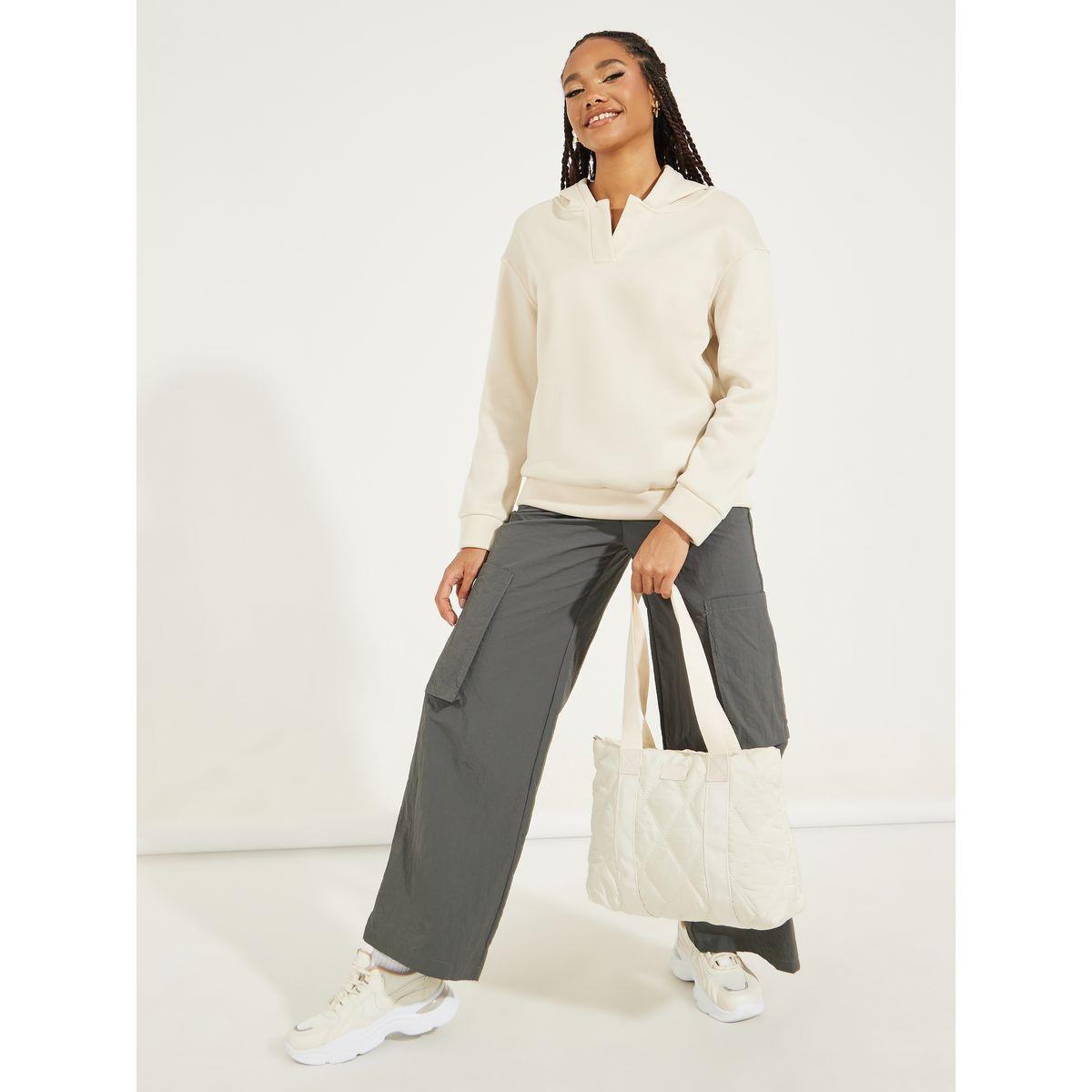 Styli Regular Fit Notch Detail Hoodie-women-clothing-hoodiesandsweatshirts-hoodies-image-2