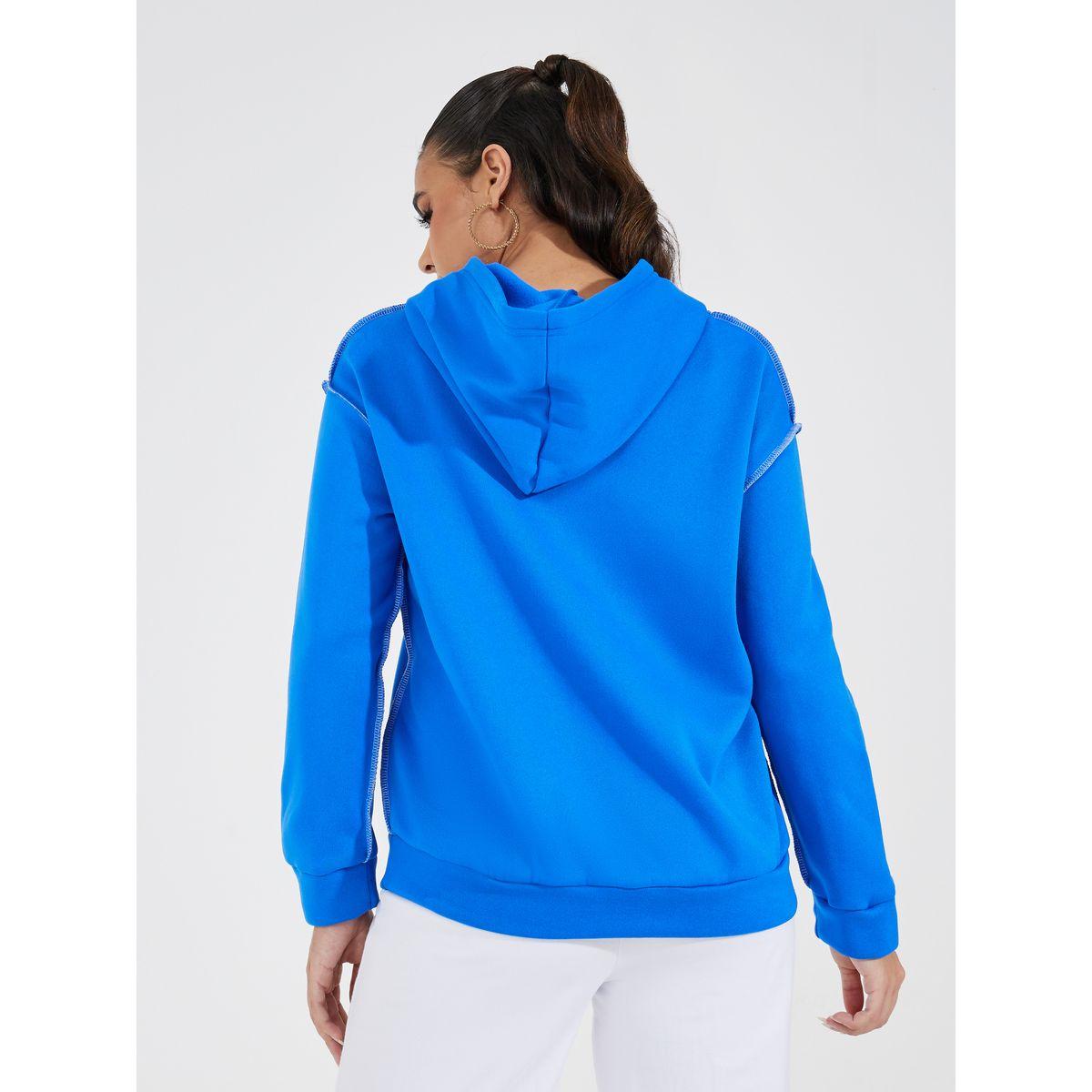 Styli Solid Stitch Detail Hoodie with Dropped Shoulder-women-winterwear-hoodiesandsweatshirts-hoodies-image-4