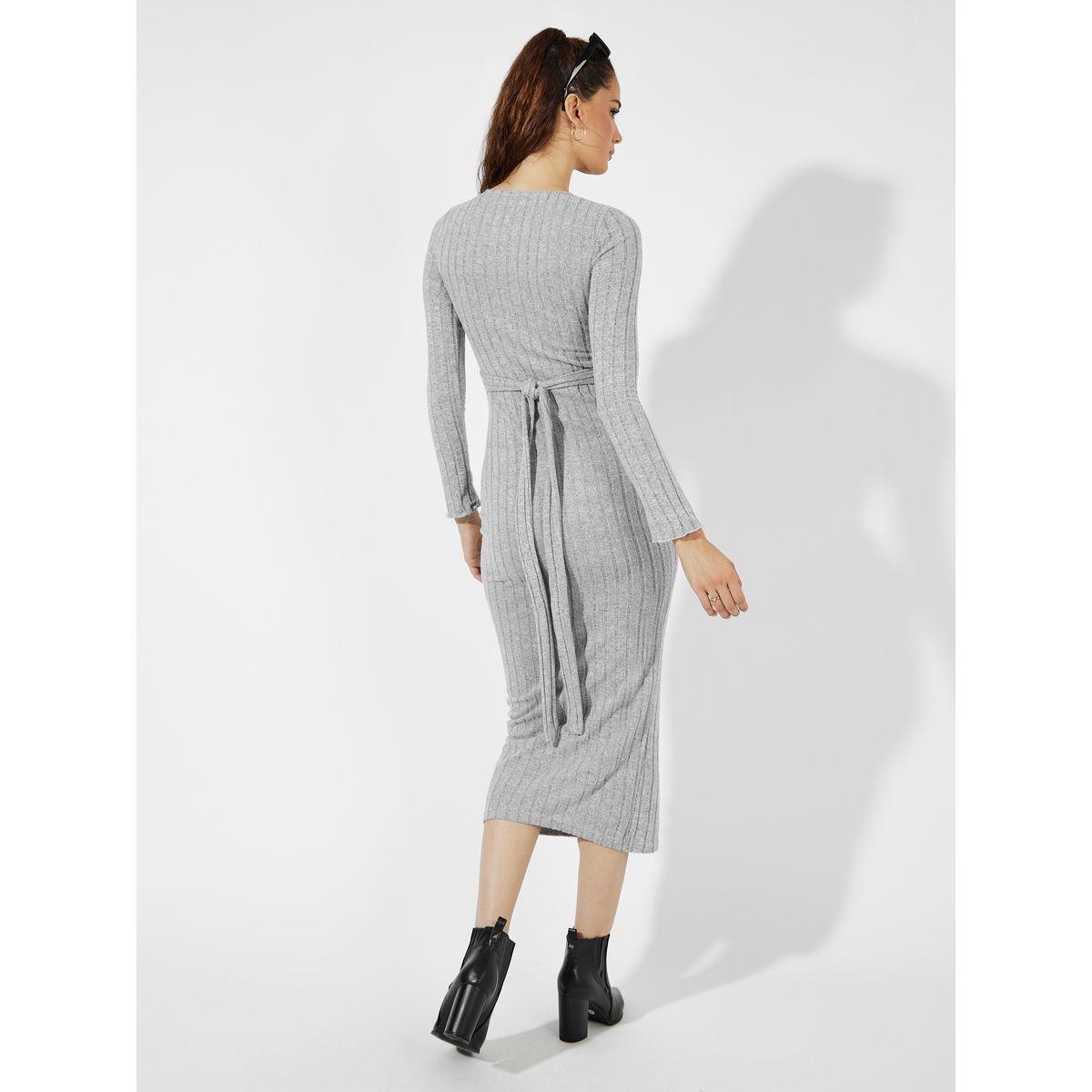 فستان ميدي ضيق بتفاصيل محبوكة-women-clothing-dresses-image-6