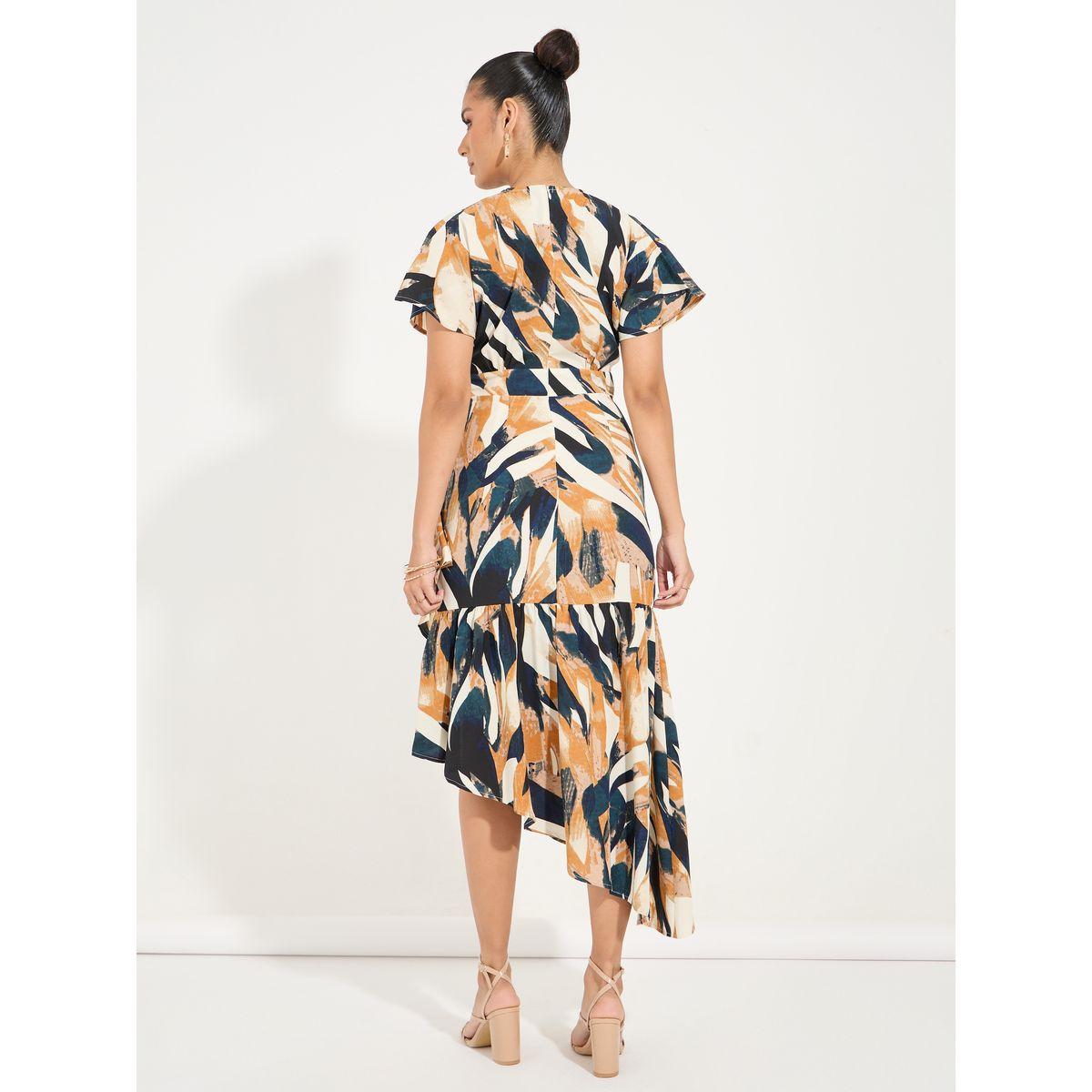 Styli Abstract Print Mock Wrap Midi Dress with Asymmetric Hem-women-clothing-dresses-image-6