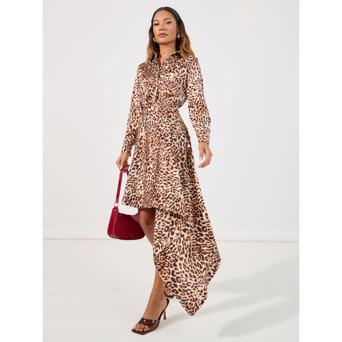 فستان بطول الركبة مع حافة غير متماثلة الطول-women-clothing-dresses-image-1