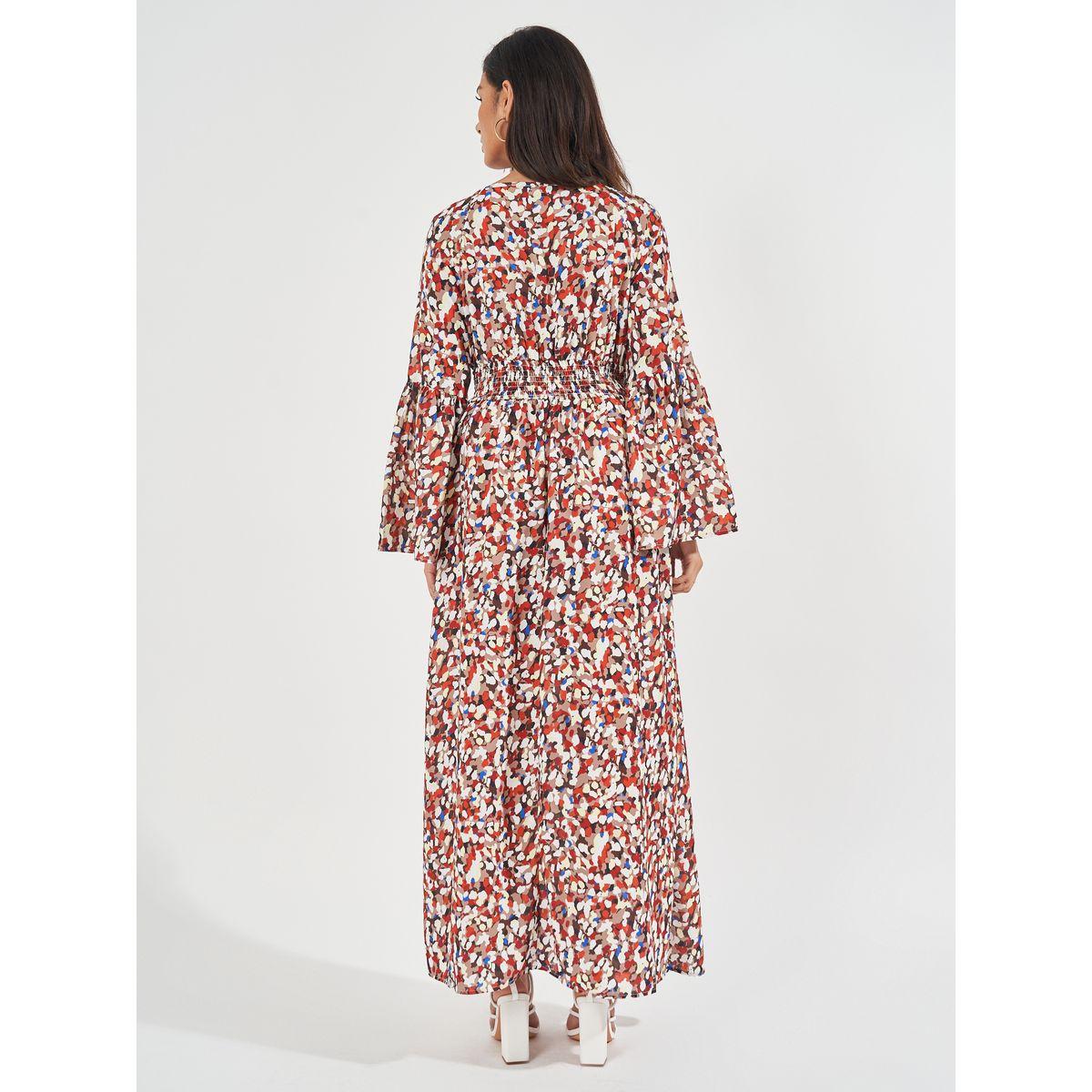 Styli Spot Print Scoop Neck A-Line Maxi Dress-women-clothing-dresses-image-6