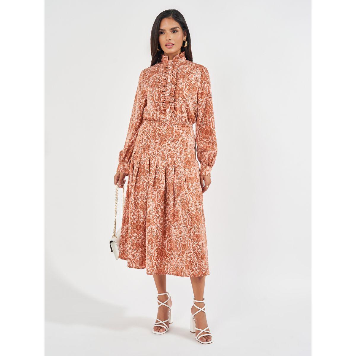 فستان ميدي مطبع بالكامل مع كشكش-women-clothing-dresses-image-3