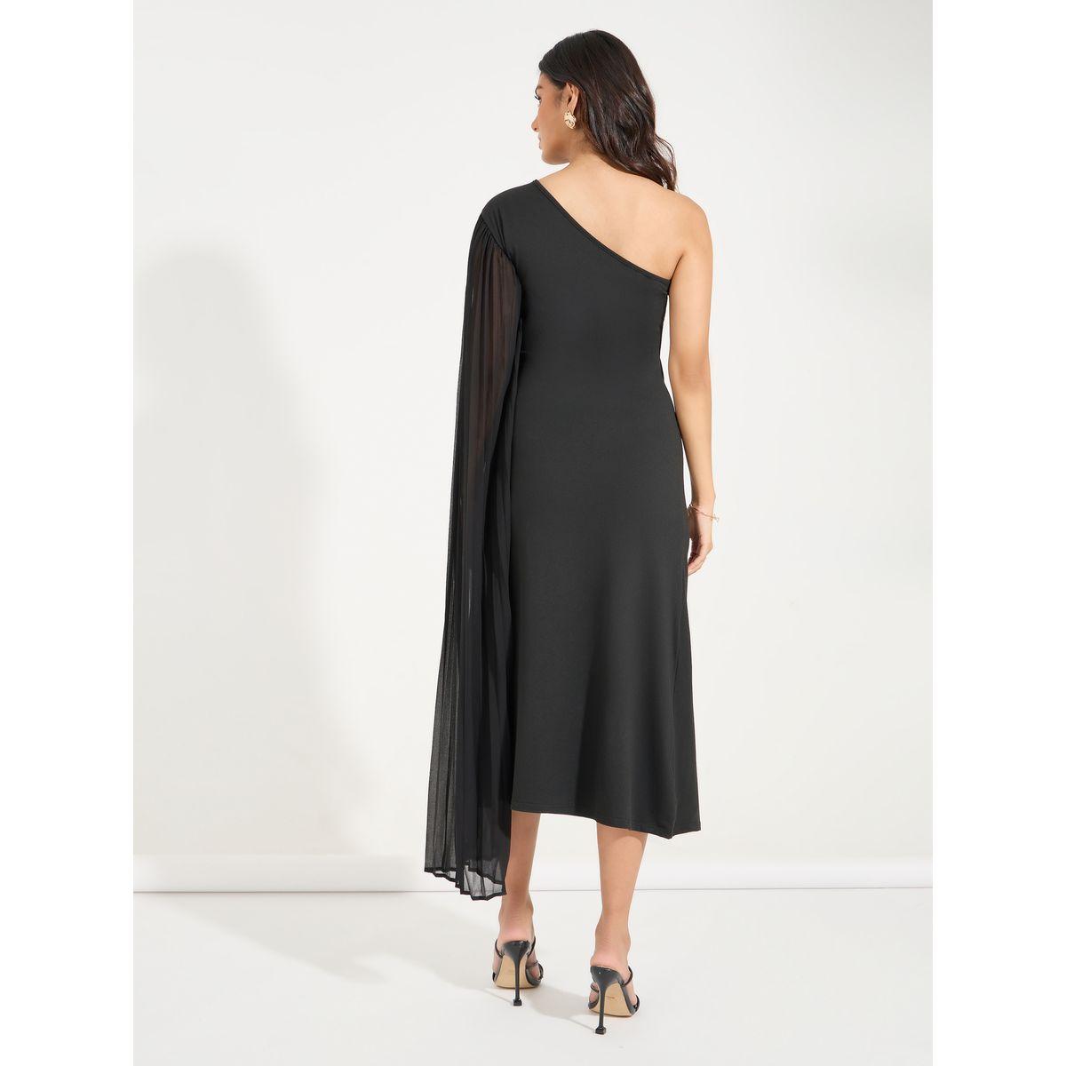 Styli Plain One Shoulder A Line Midi Dress-women-clothing-dresses-image-6