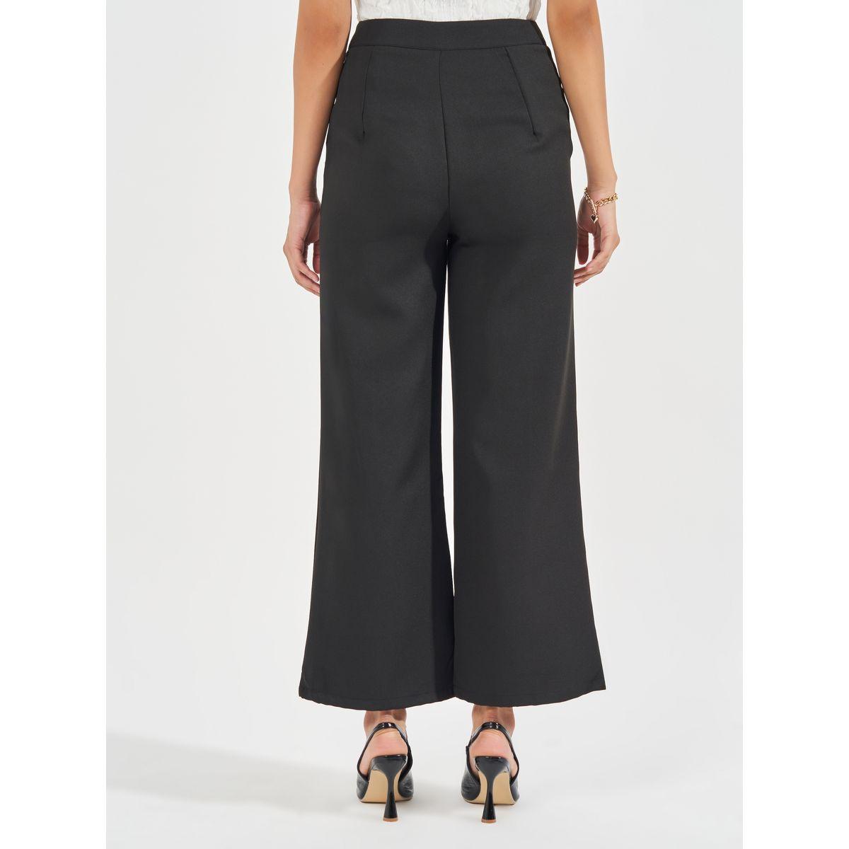 Styli Solid Pintuck Detail Wide Leg Trousers-women-clothing-bottoms-trousers-image-4
