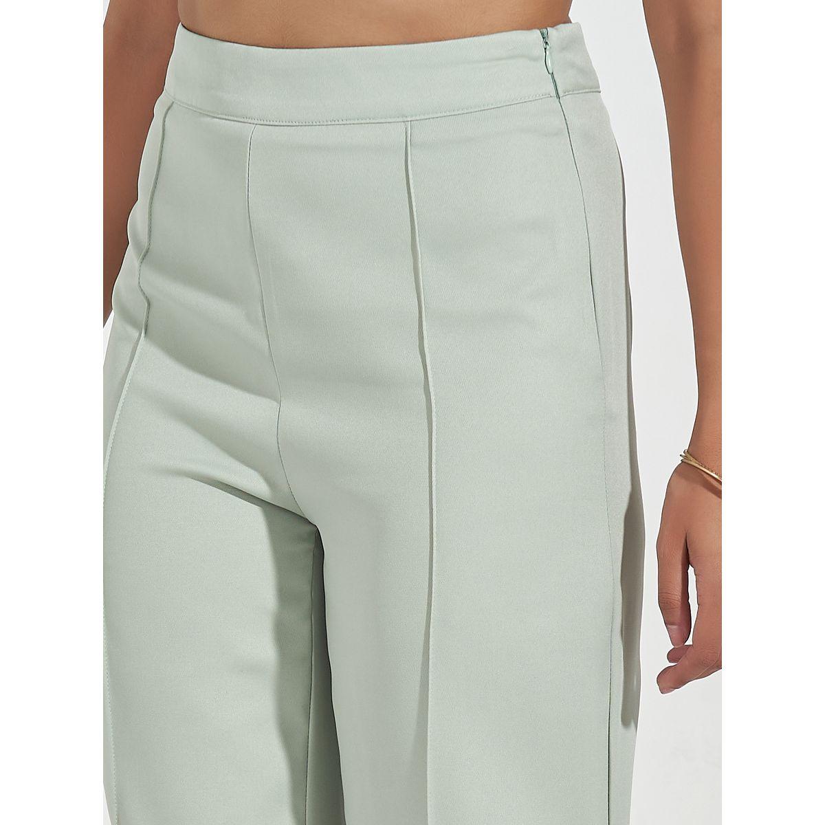 Styli Solid Pintuck Detail Wide Leg Trousers-women-clothing-bottoms-trousers-image-3