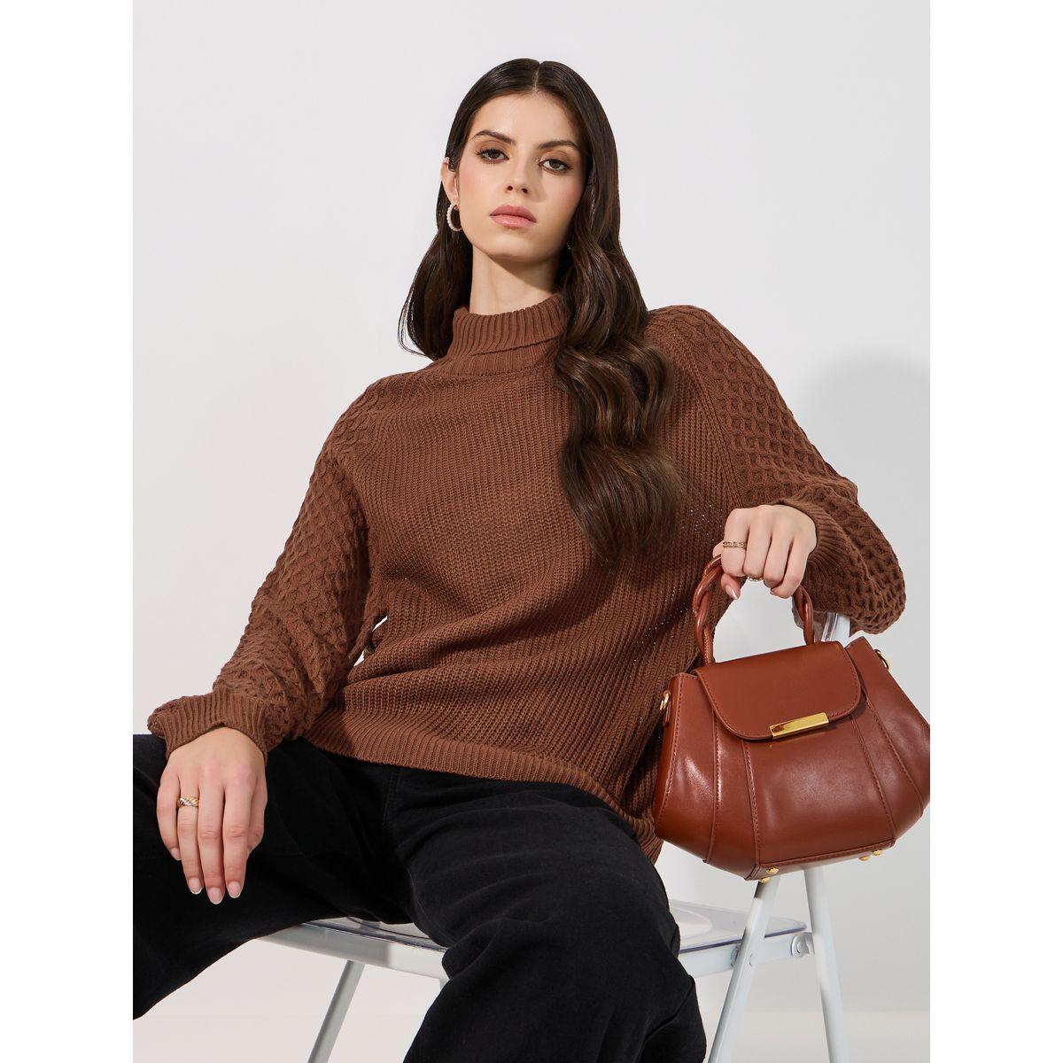 Styli Oversized Regular Length Chunky Knit Sweater-women-winterwear-cardigansandjumpers-jumpers-image-1
