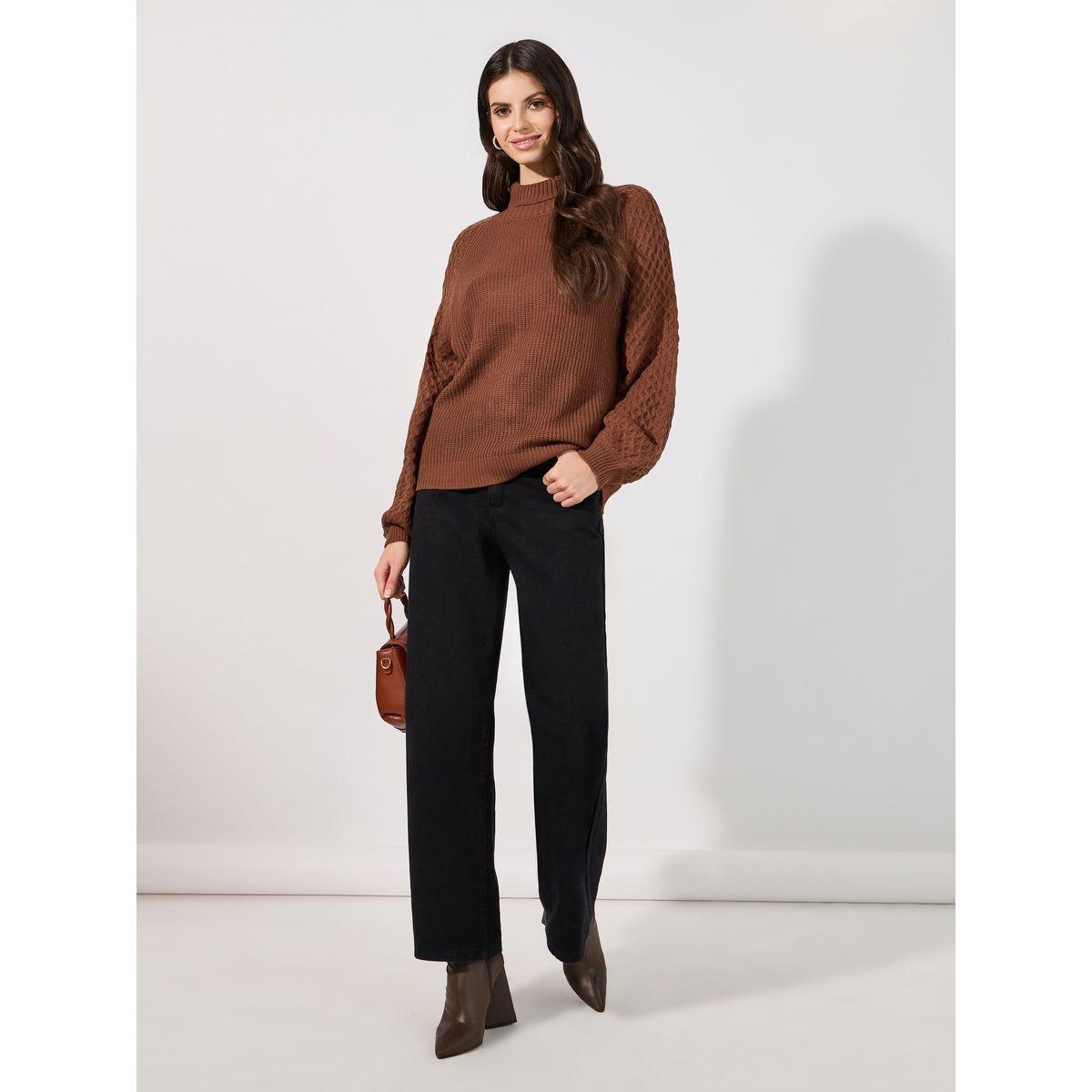 Styli Oversized Regular Length Chunky Knit Sweater-women-winterwear-cardigansandjumpers-jumpers-image-2