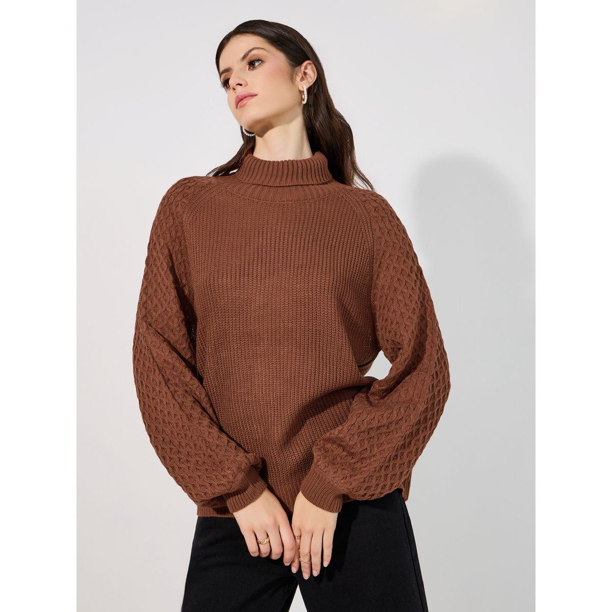 Styli Oversized Regular Length Chunky Knit Sweater-women-winterwear-cardigansandjumpers-jumpers-image-3