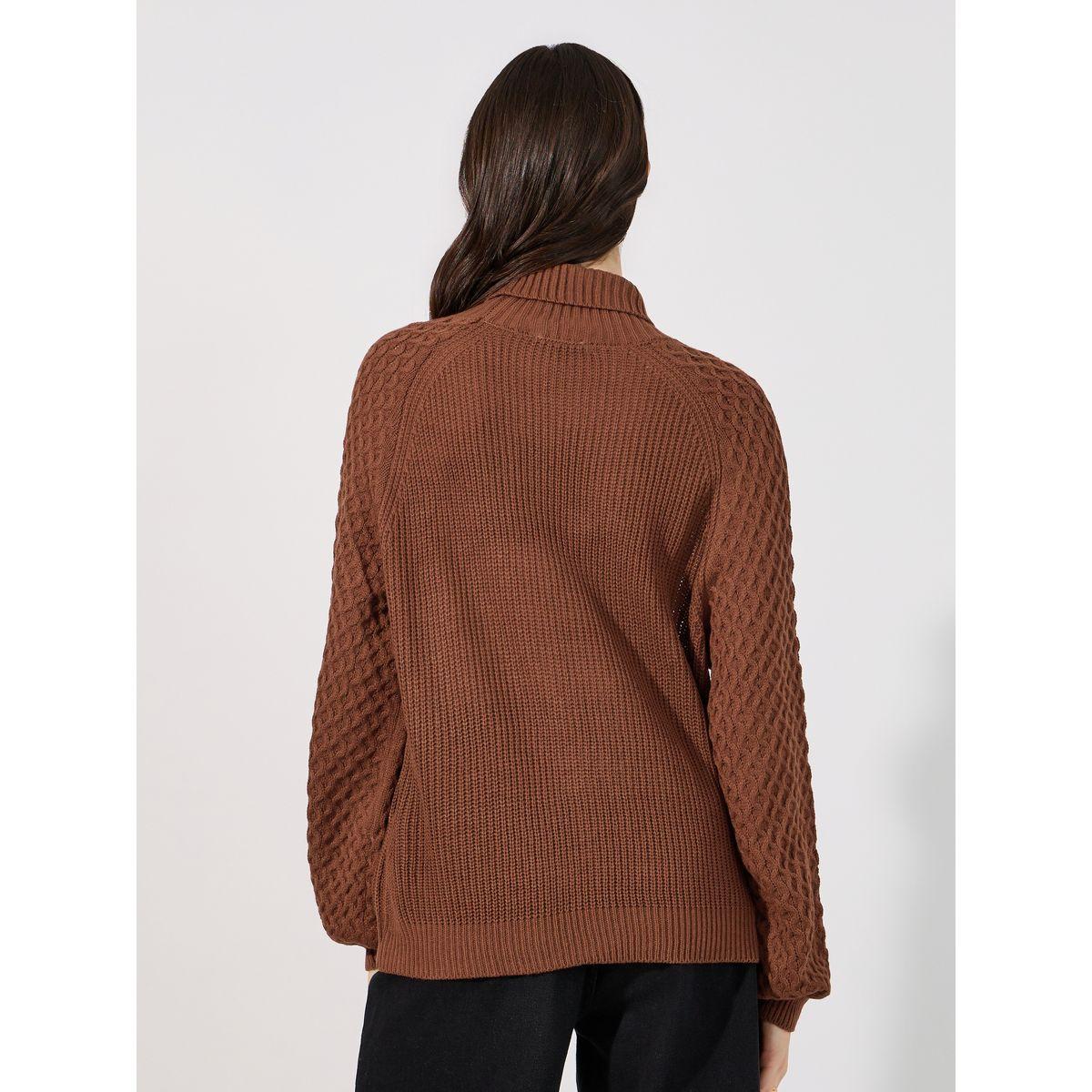 Styli Oversized Regular Length Chunky Knit Sweater-women-winterwear-cardigansandjumpers-jumpers-image-5