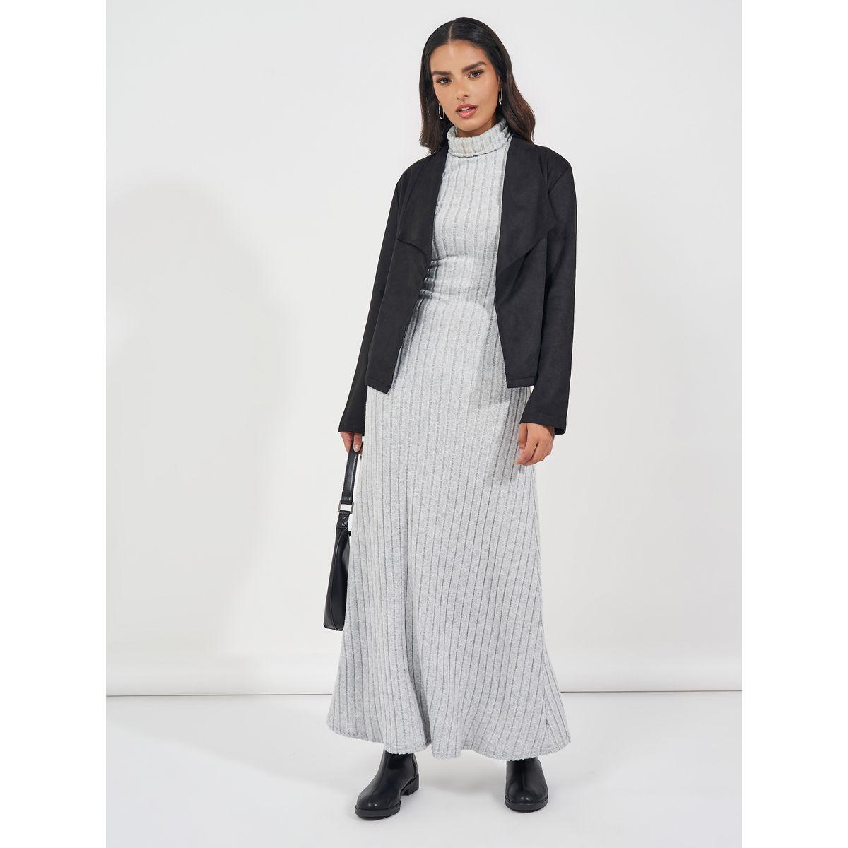 Styli Regular Fit Short Length Biker Jacket-women-winterwear-coatsandjackets-jackets-image-2