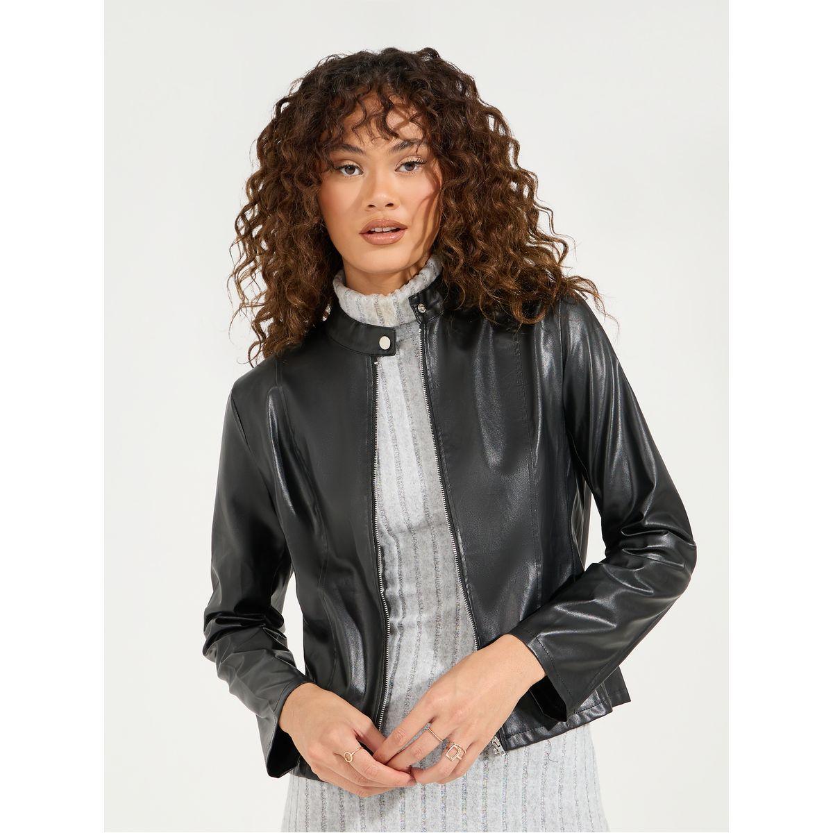 جاكيت بايكر قصير بقصة عادية-women-winterwear-coatsandjackets-jackets-image-1